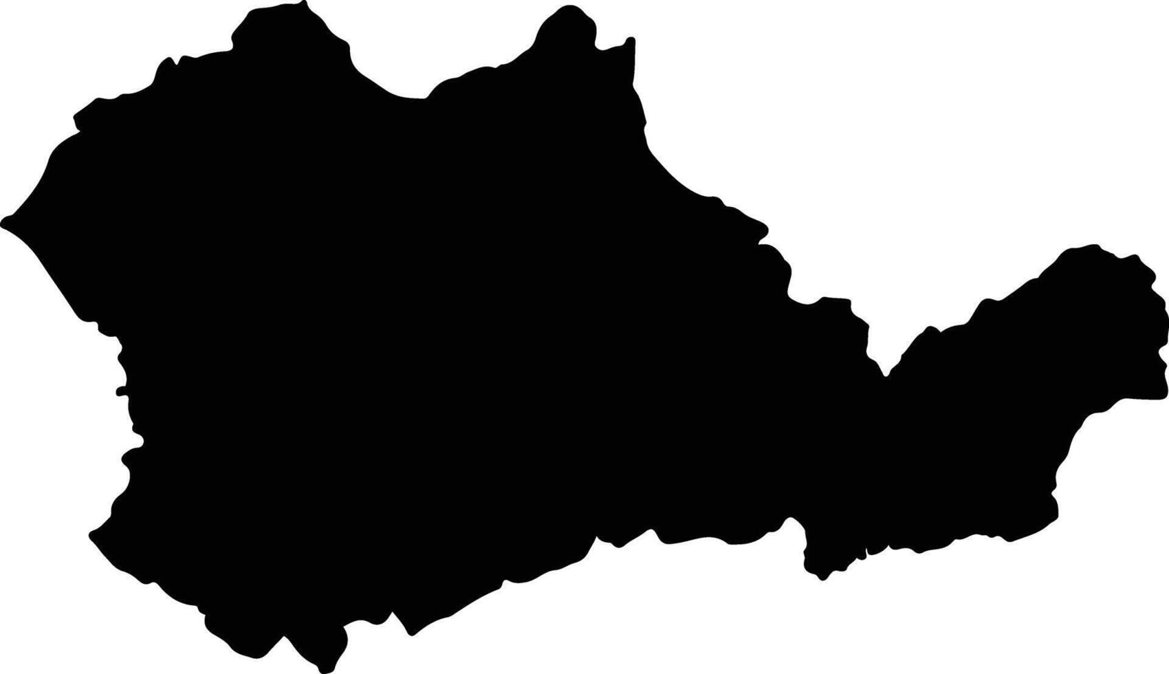 Thong Saen Khan Thailand silhouette map vector