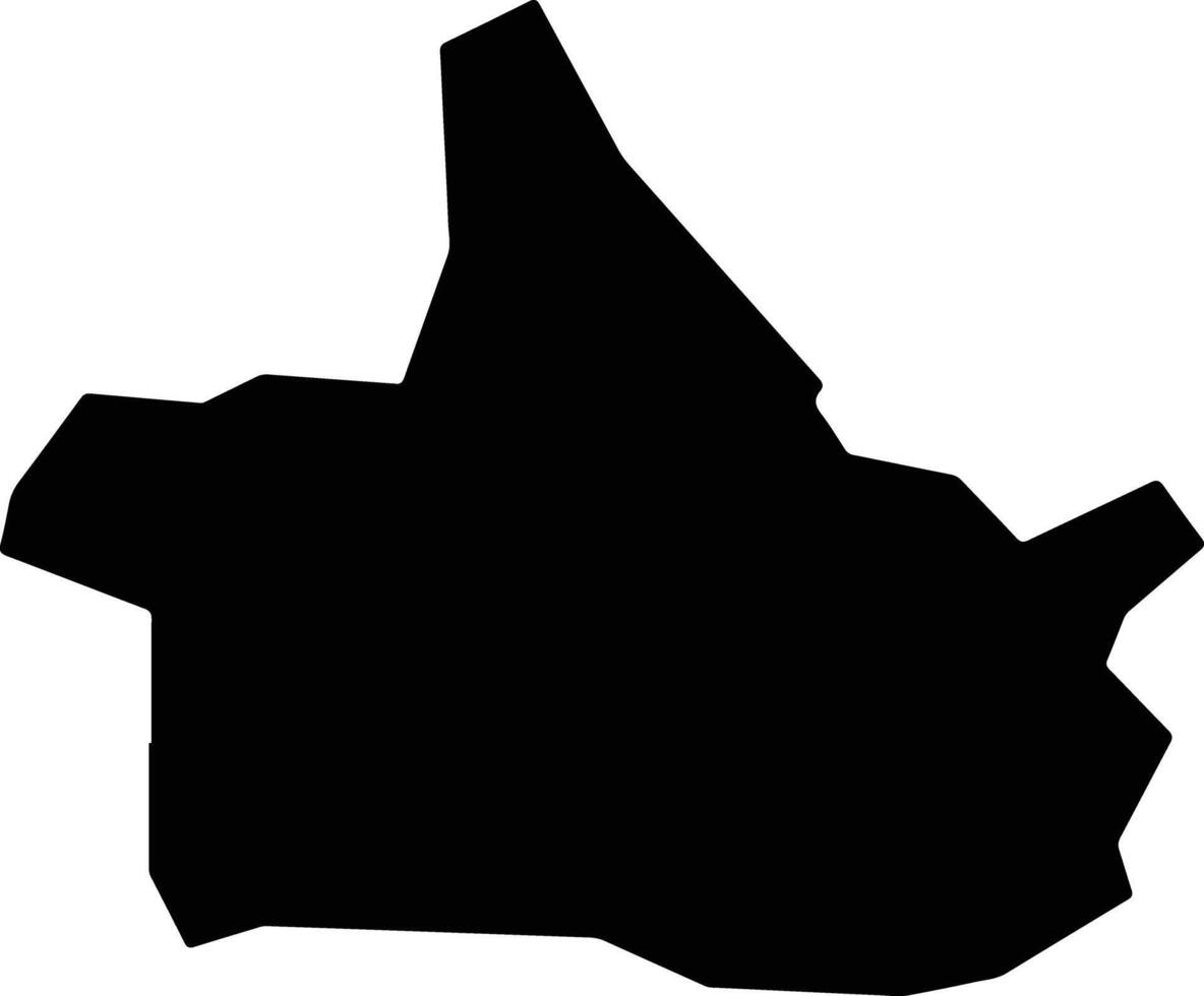 Thosan North Korea silhouette map vector