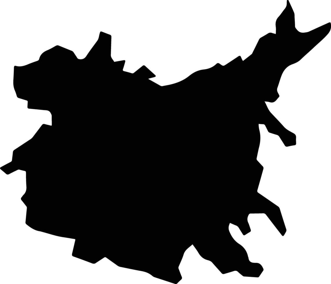 Thoubal India silhouette map vector
