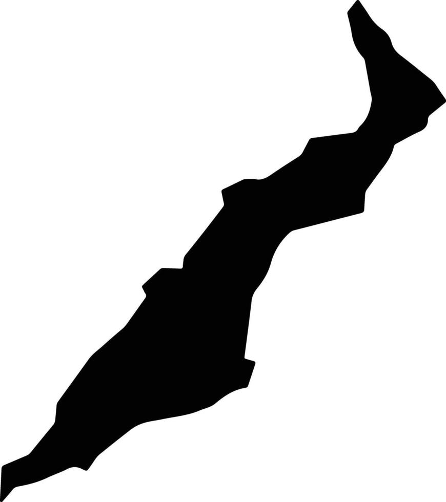 Thrimshing Bhutan silhouette map vector
