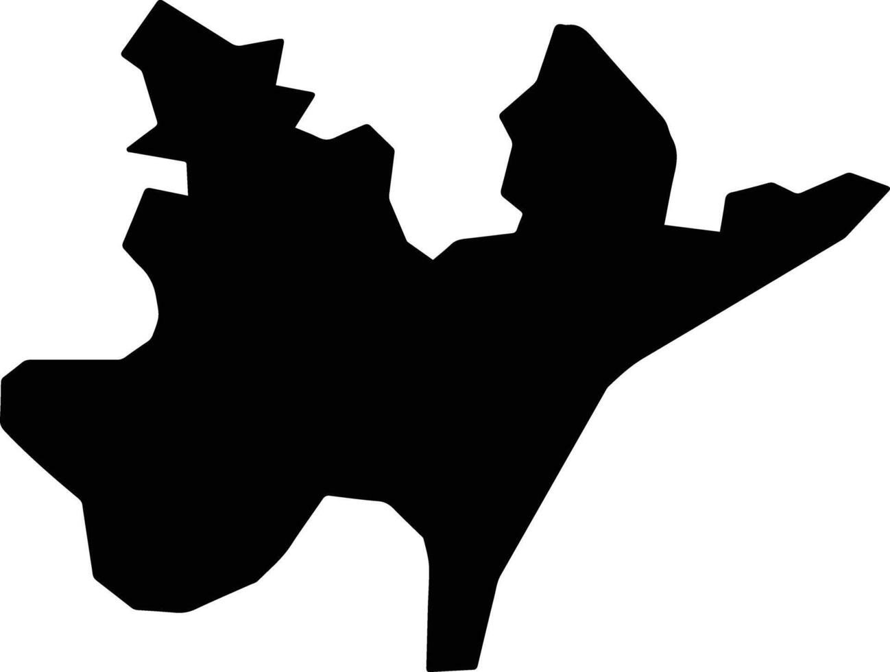 Thu Duc Vietnam silhouette map vector