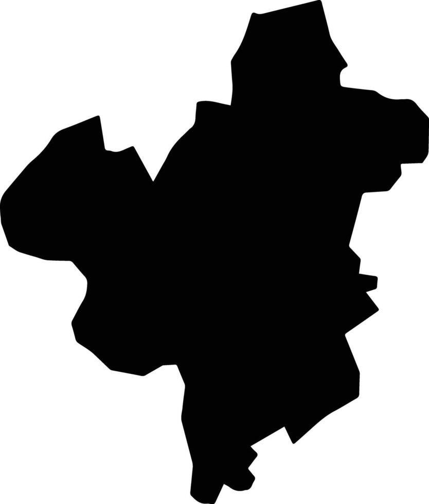 Thu Dau Mot Vietnam silhouette map vector