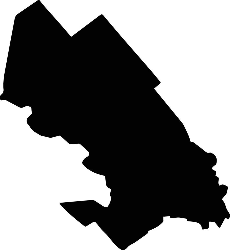 Thu Thua Vietnam silhouette map vector