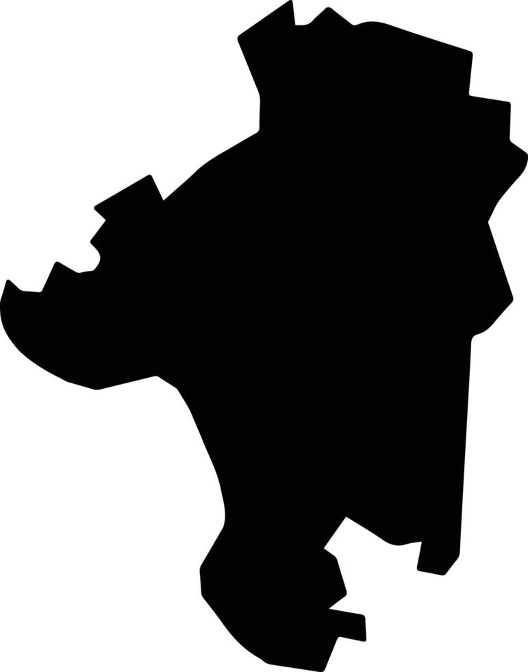 Thuan An Vietnam silhouette map vector