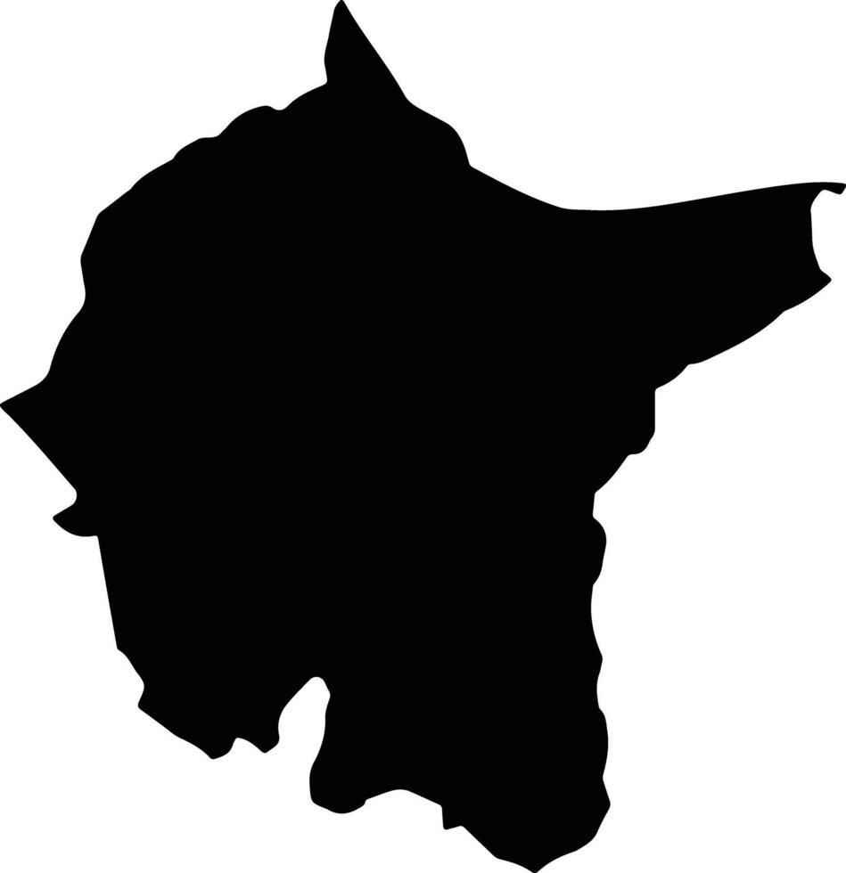 Thuan Bac Vietnam silhouette map vector
