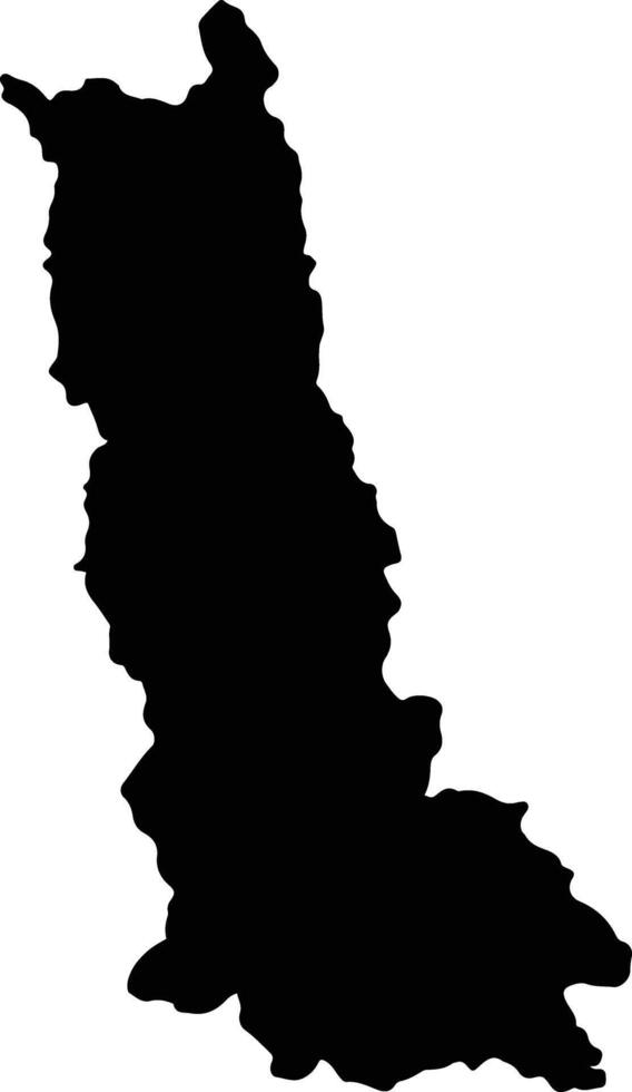 Thung Hua Chang Thailand silhouette map vector