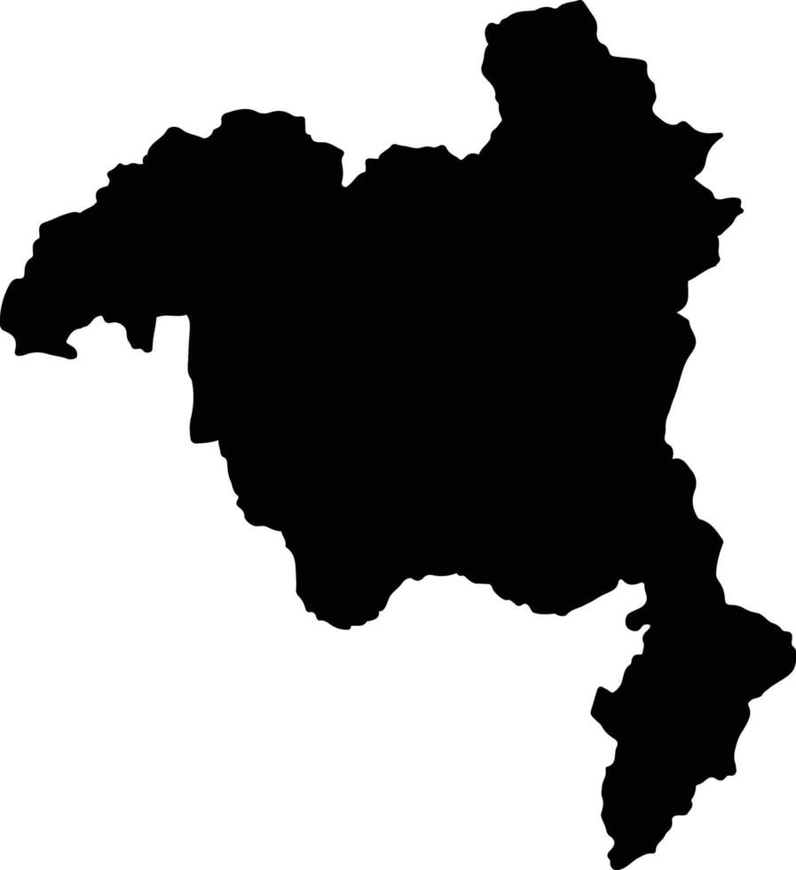 Thung Song Thailand silhouette map vector