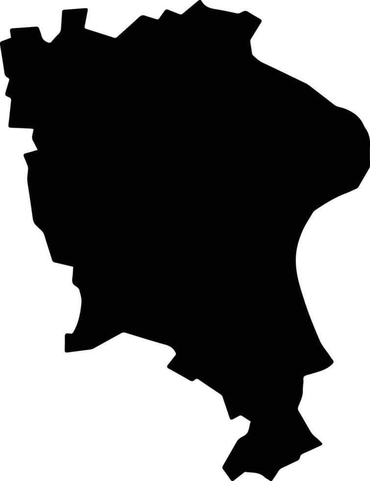 Thuong Tin Vietnam silhouette map vector