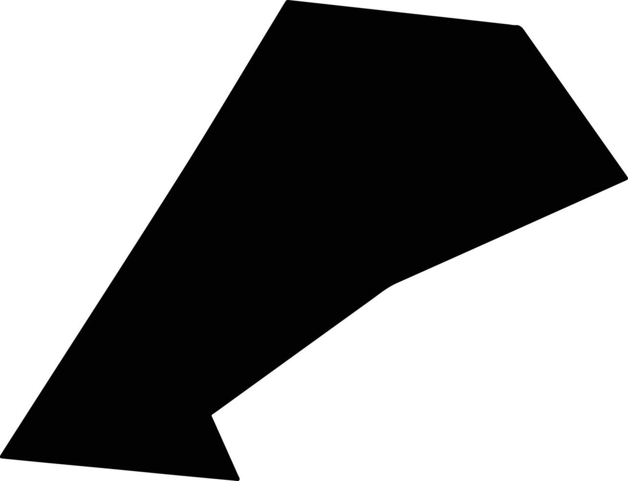 Tiachiv Ukraine silhouette map vector