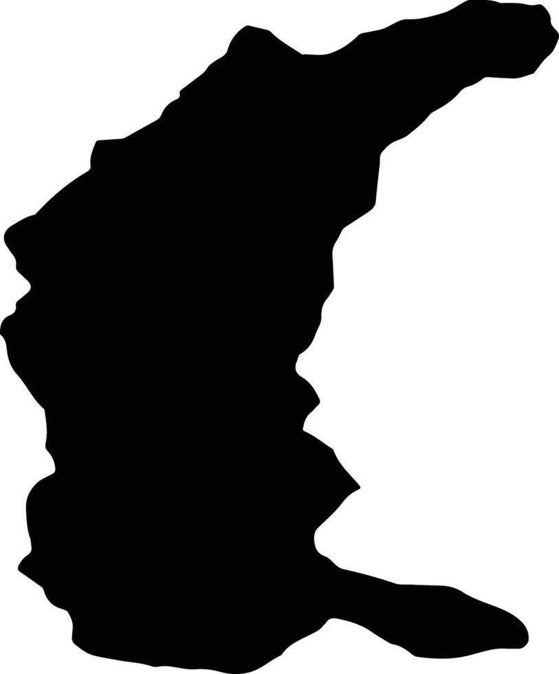 Tianeti Georgia silhouette map vector