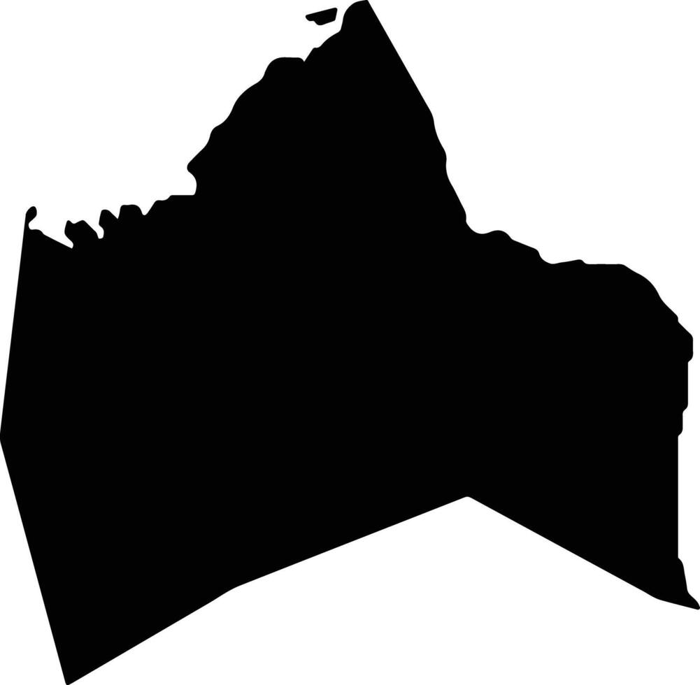 Tibau do Sul Brazil silhouette map vector