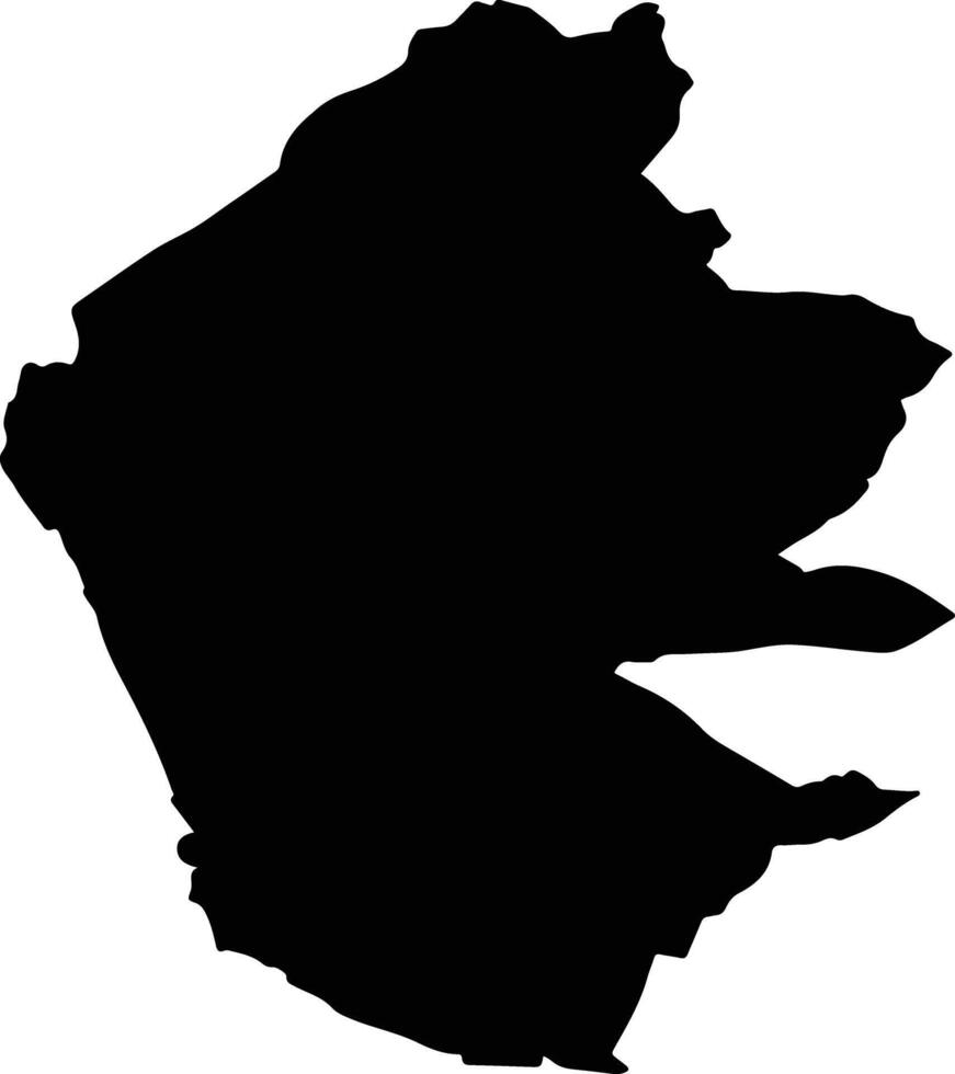 TICVANIU MARE Romania silhouette map vector