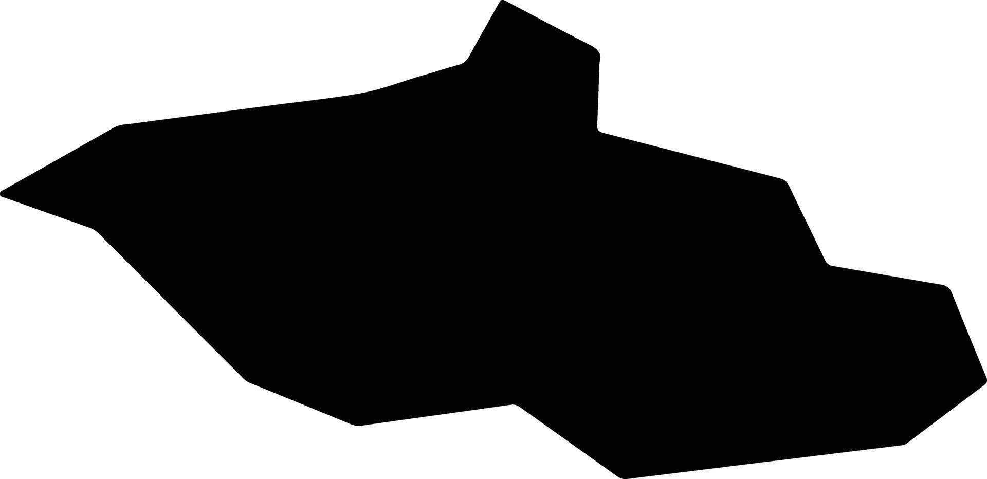 Tielishi China silhouette map vector