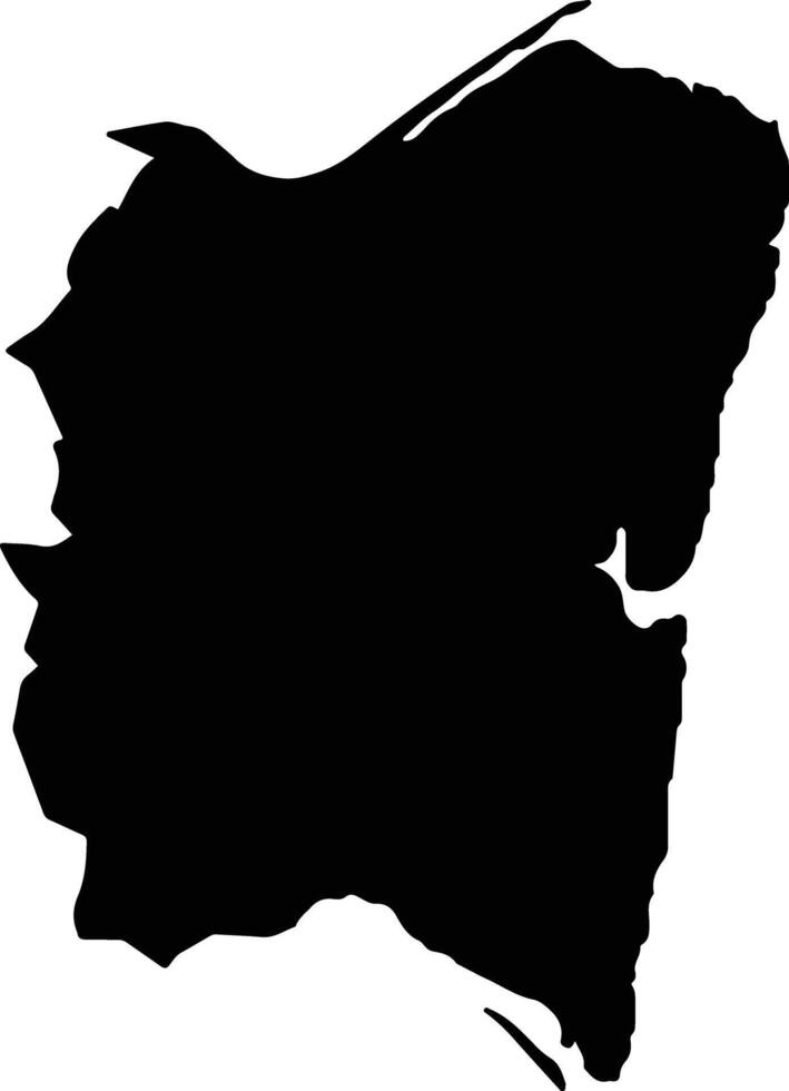 Tien Hai Vietnam silhouette map vector