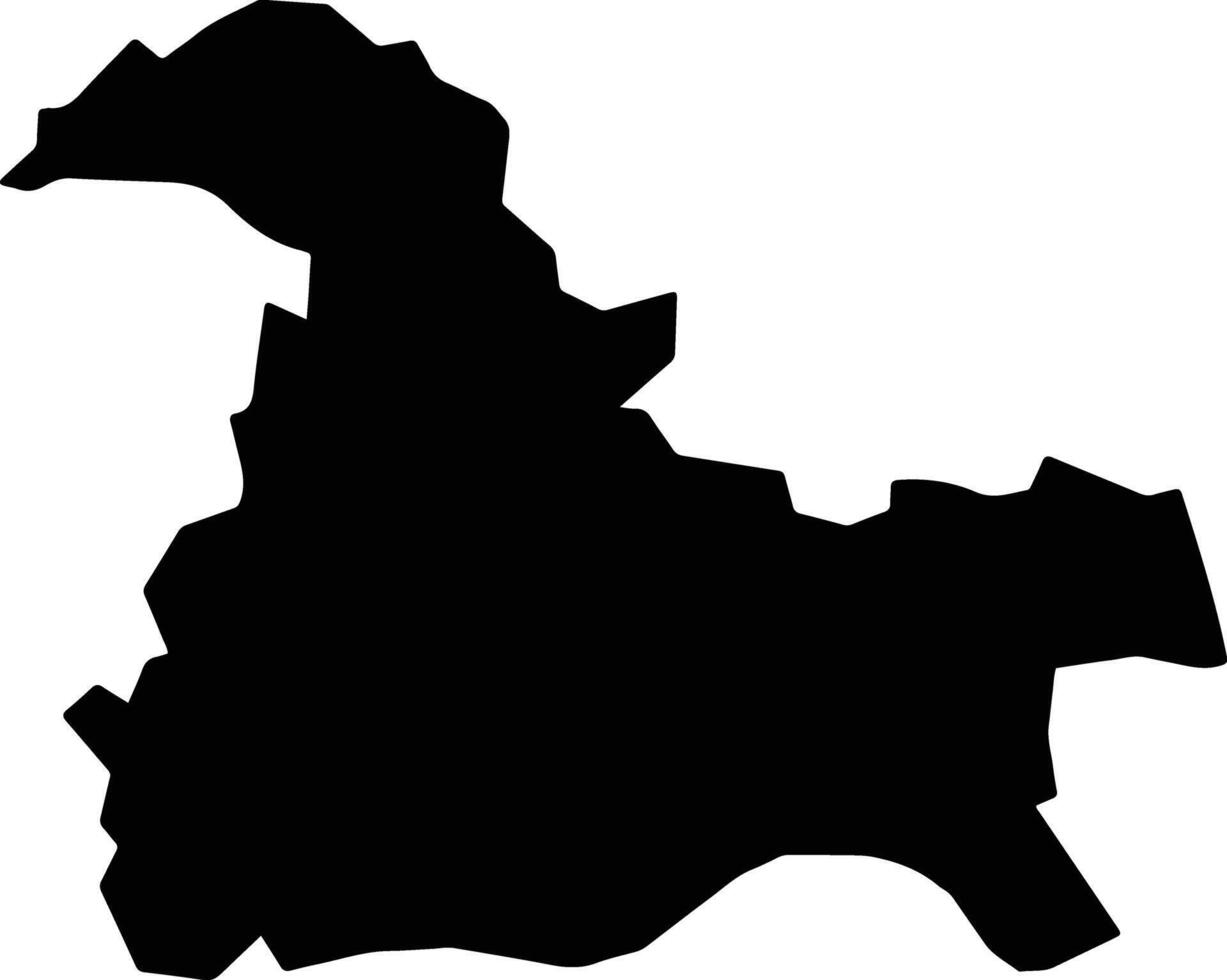 Tien Du Vietnam silhouette map vector