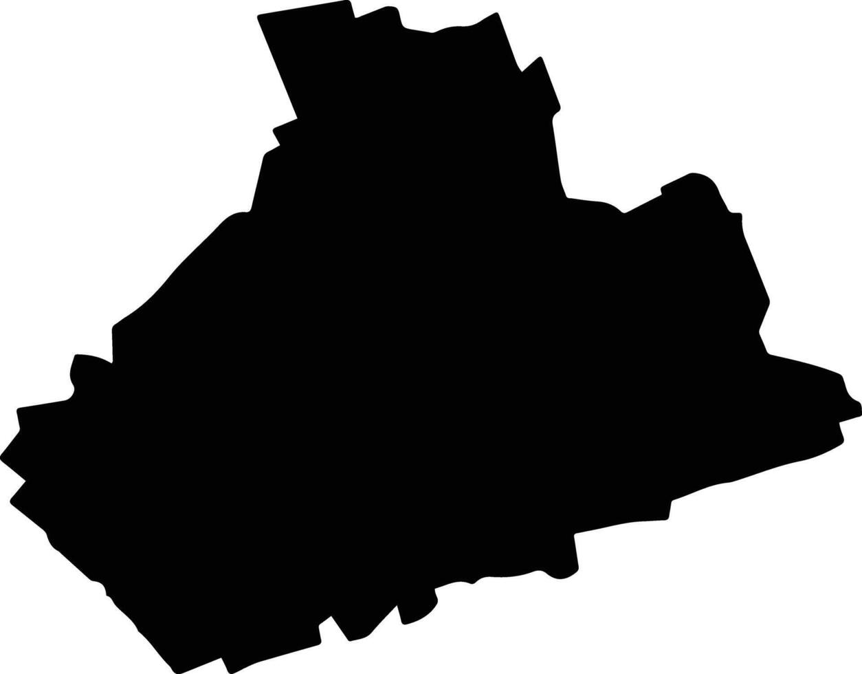 Tieu Can Vietnam silhouette map vector