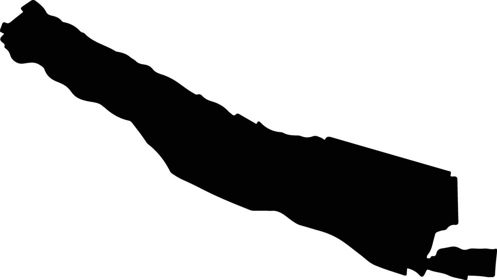 TIFESTI Romania silhouette map vector
