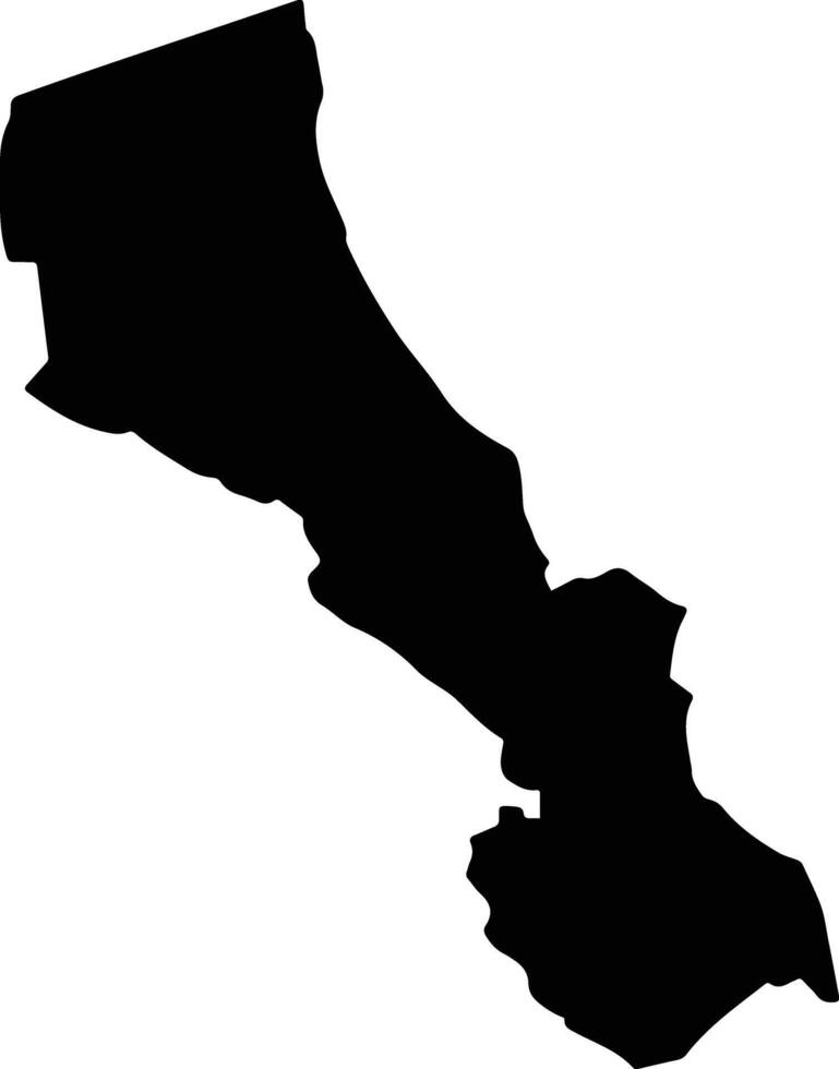 Tigania East Kenya silhouette map vector