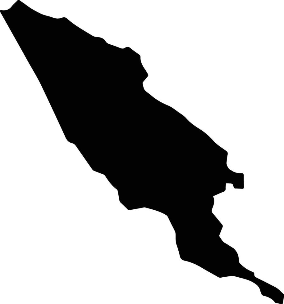 Tigania West Kenya silhouette map vector