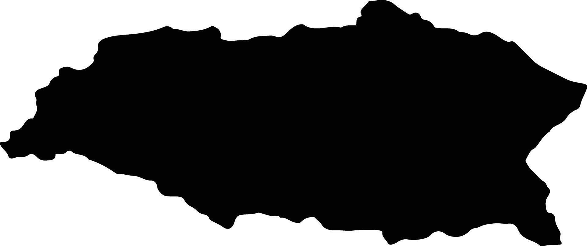 TIHA BARGAULUI Romania silhouette map vector