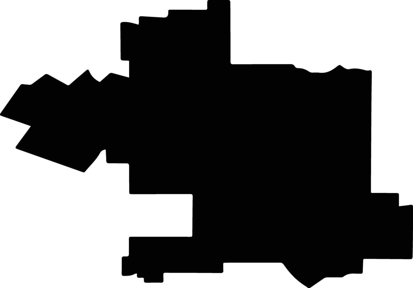 Tikhoretsky District Russia silhouette map vector