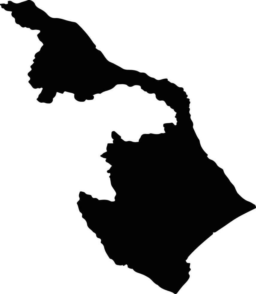 Timaru District New Zealand silhouette map vector
