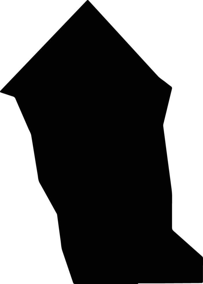 Timbedgha Mauritania silhouette map vector
