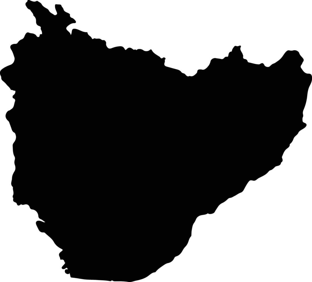 Timor Tengah Selatan Indonesia silhouette map vector