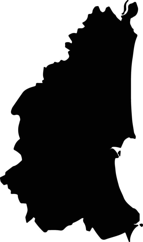 Tinh Gia Vietnam silhouette map vector