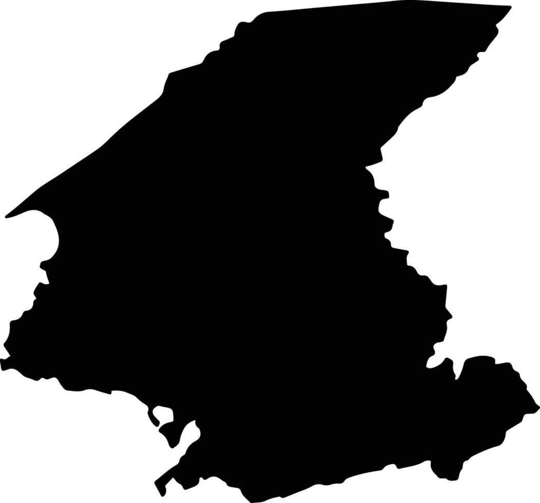 Tinsukia India silhouette map vector