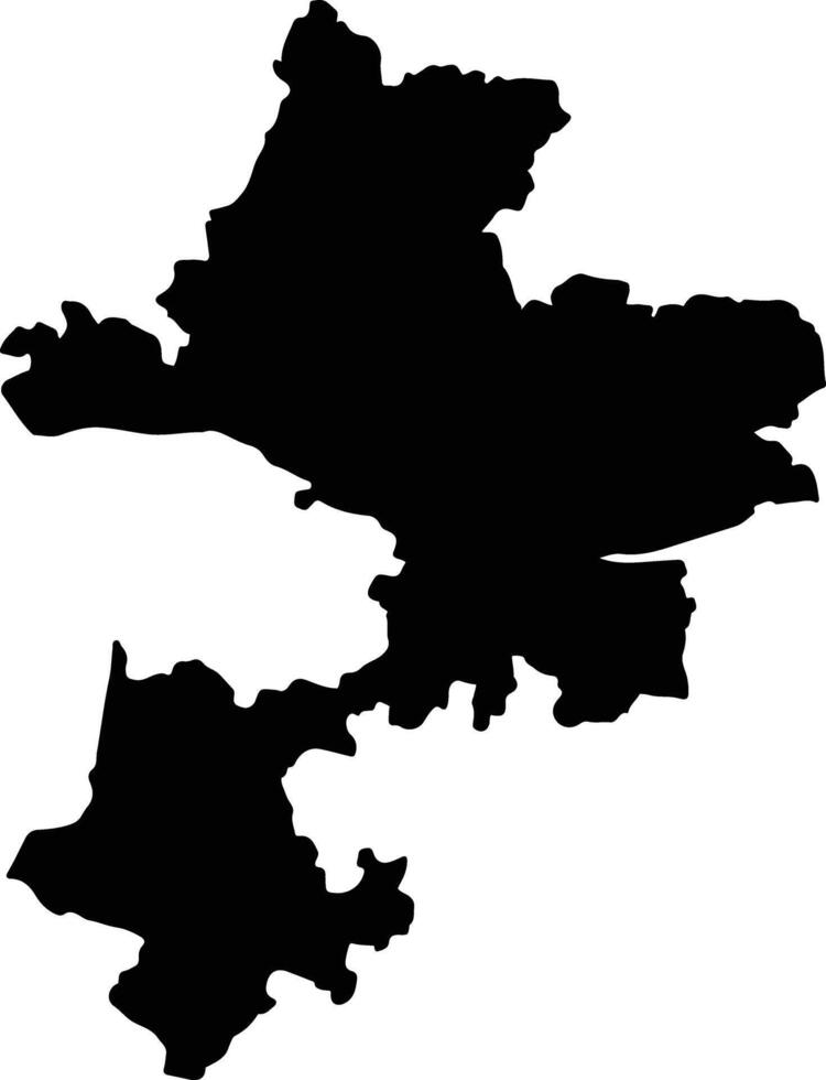 Tiruchirappalli India silhouette map vector