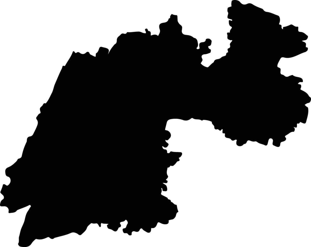 Tiruvannamalai India silhouette map vector