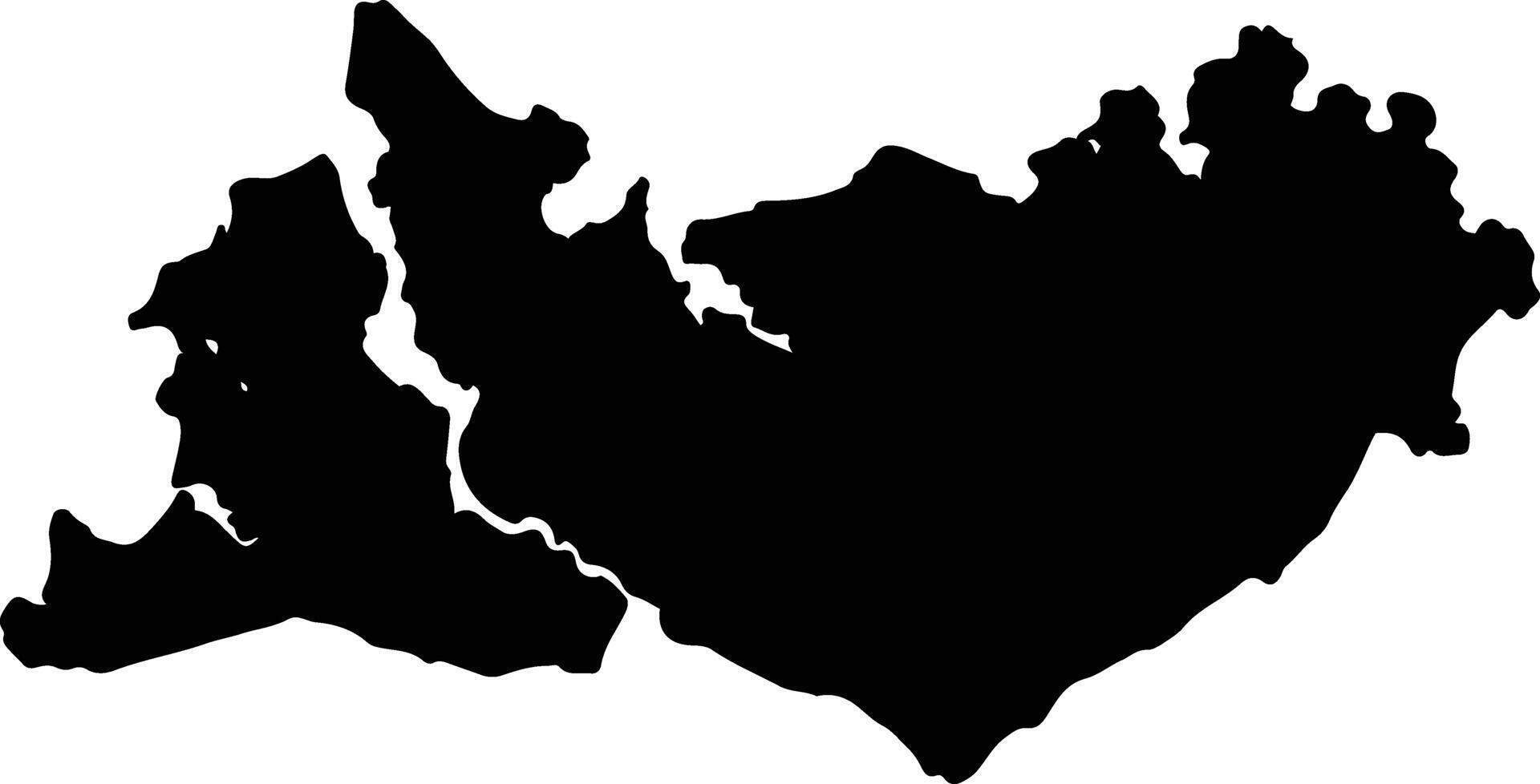 Tiwi Islands Australia silhouette map vector