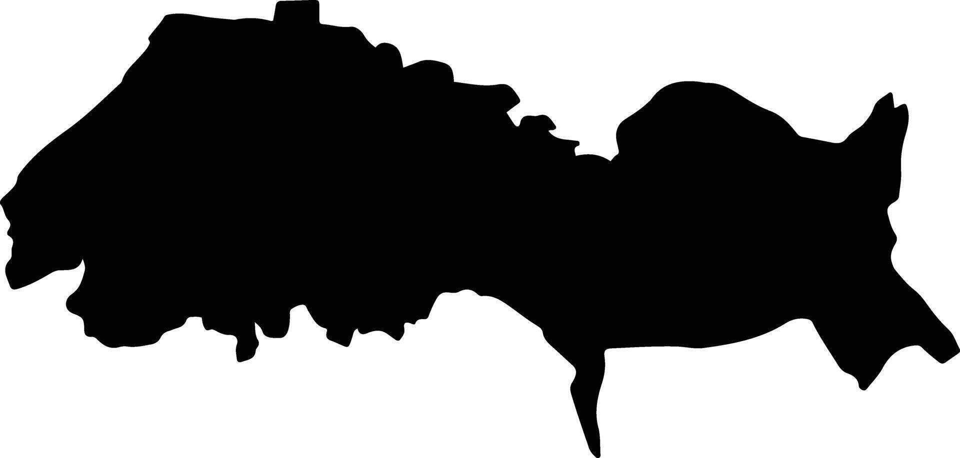 Tiznit Province Morocco silhouette map vector