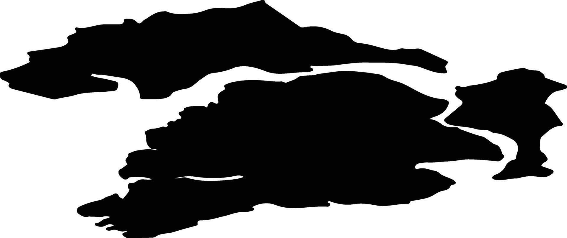 Tjeldsund nor Norway silhouette map vector
