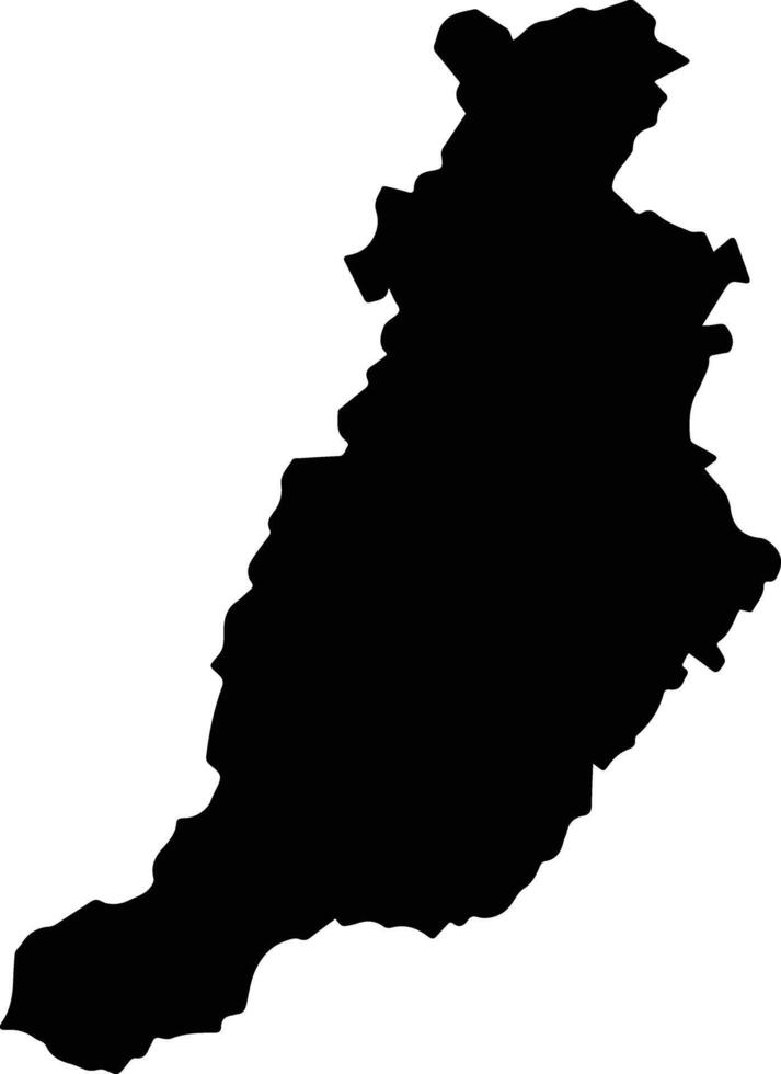 Tlachichilco Mexico silhouette map vector