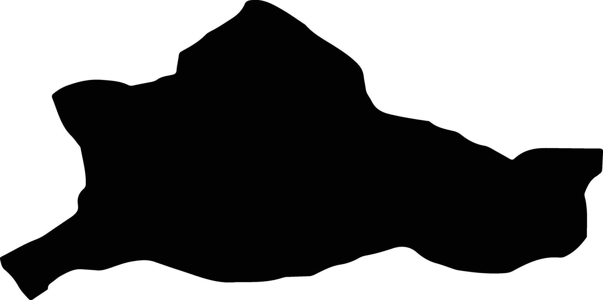 Tkibuli Georgia silhouette map vector