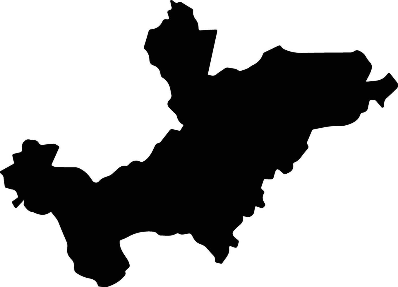 Tlacuilotepec Mexico silhouette map vector