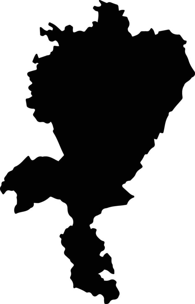 Tlahuiltepa Mexico silhouette map vector