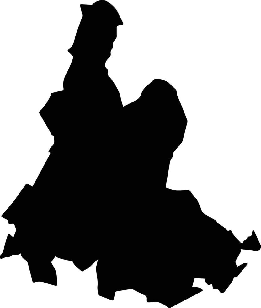 Tlalchapa Mexico silhouette map vector