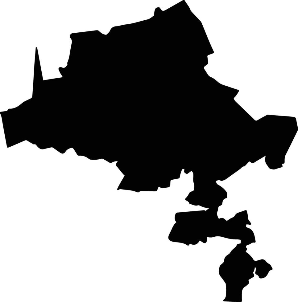 Tlapa de Comonfort Mexico silhouette map vector