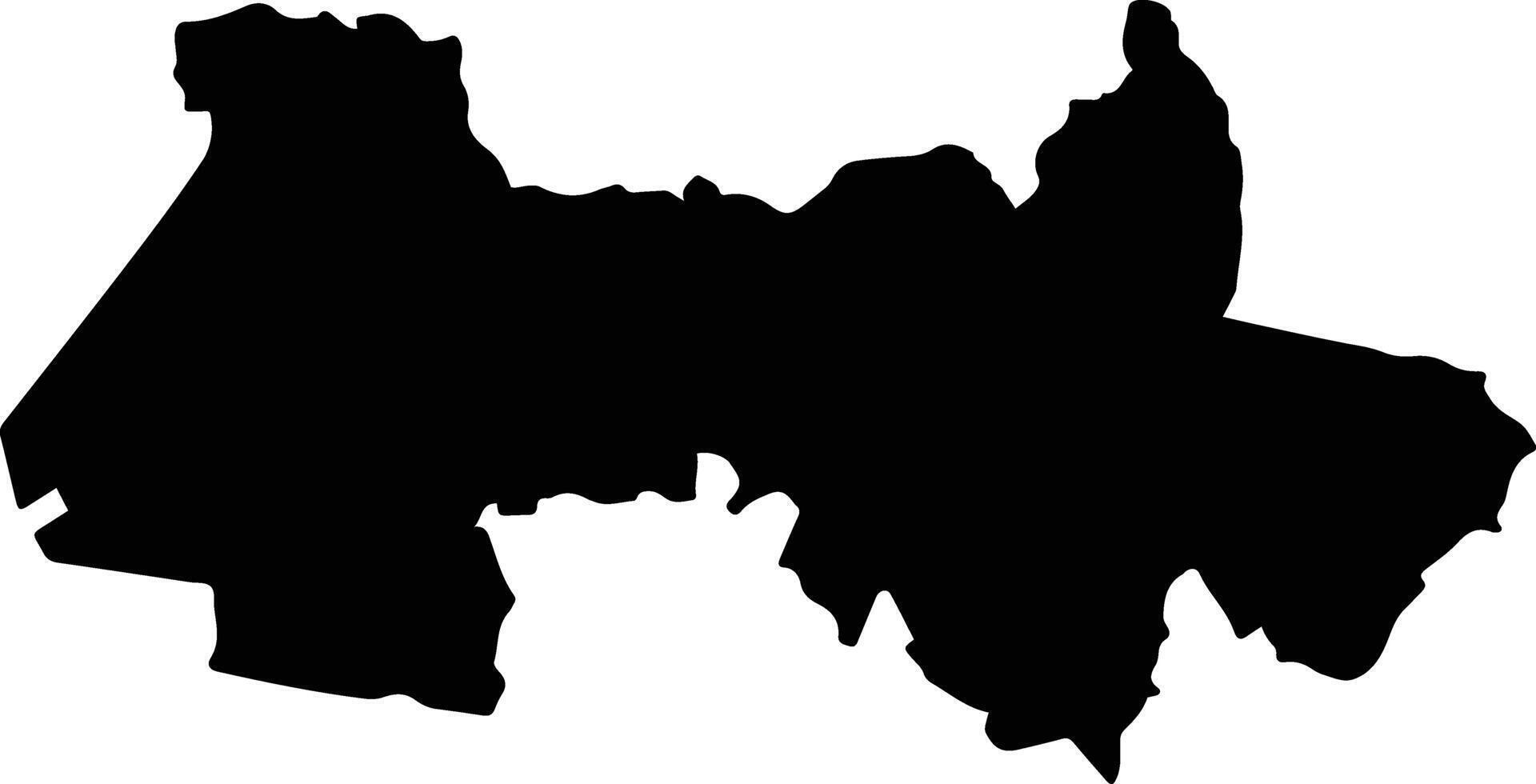 Tlaxco Mexico silhouette map vector