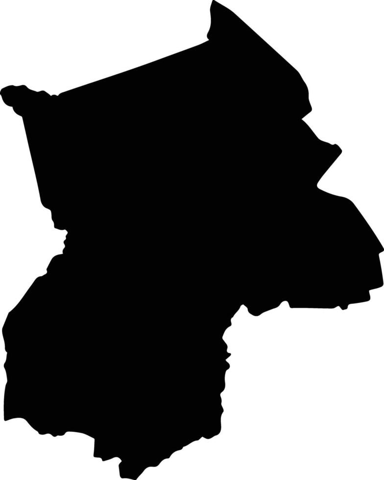 Tobati Paraguay silhouette map vector