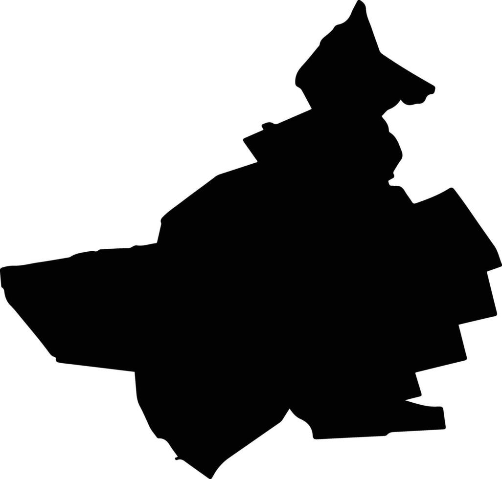TOBOLIU Romania silhouette map vector