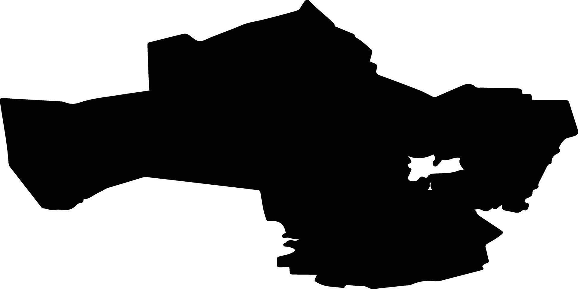 Tobolsky District Russia silhouette map vector