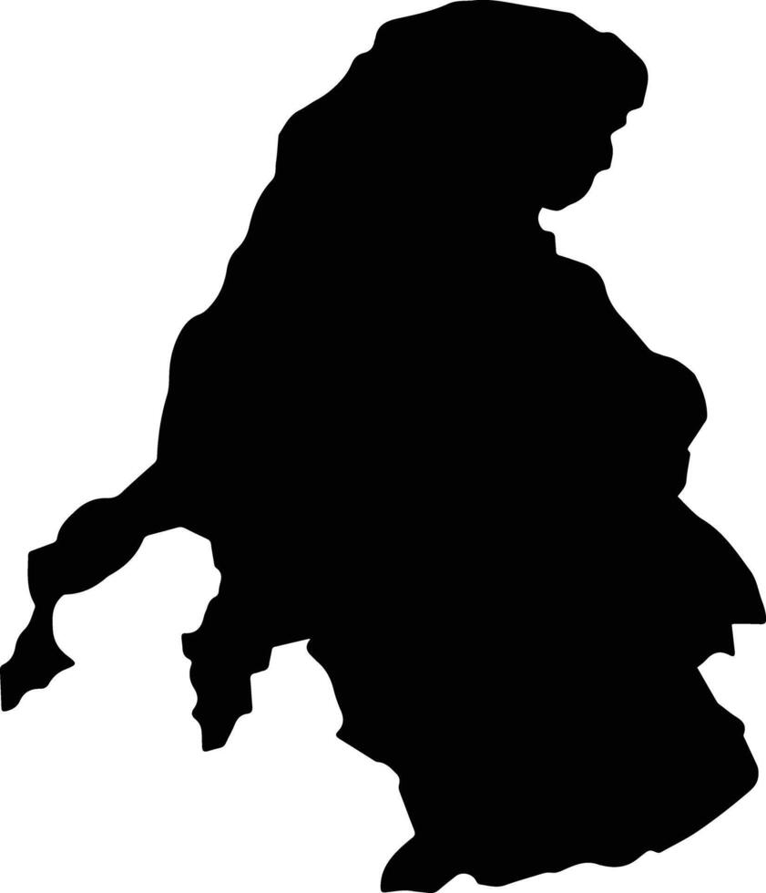 Tochimilco Mexico silhouette map vector