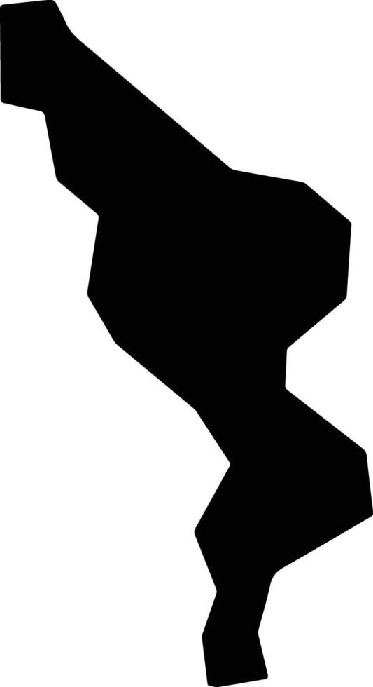 Tochni Cyprus silhouette map vector