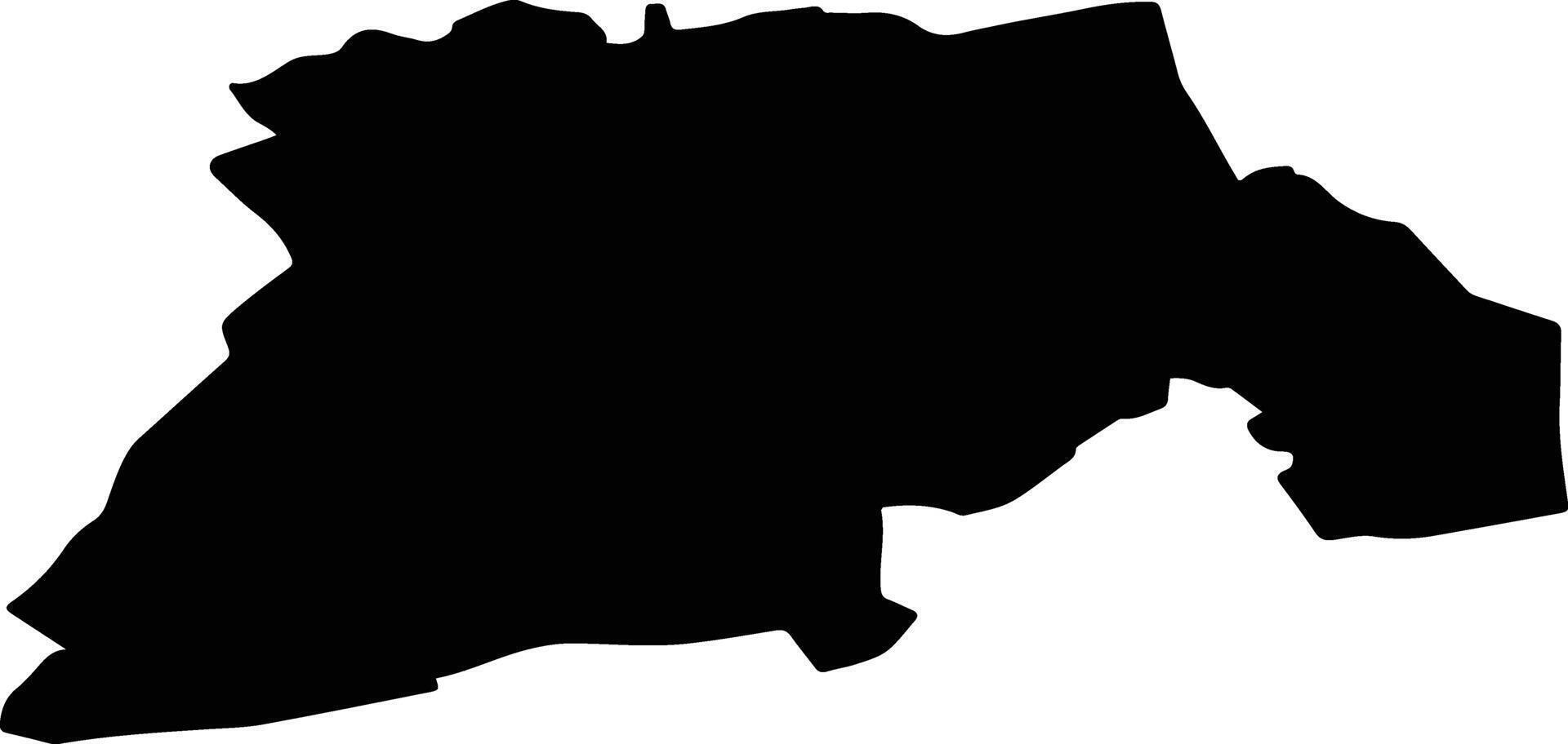 Togulsky District Russia silhouette map vector