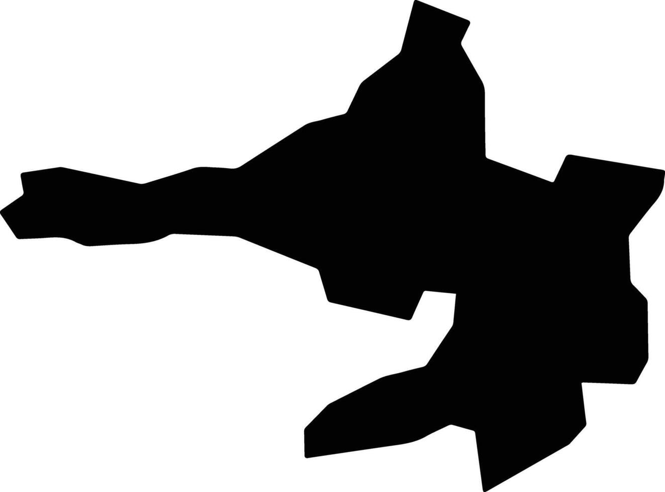 Tohoku Japan silhouette map vector