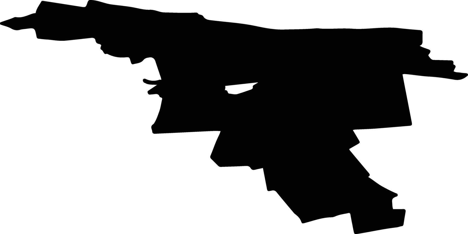 Toila vald Estonia silhouette map vector
